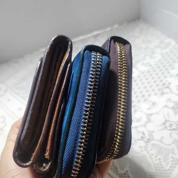 3 Coach Wallet Trio - Purple, Blue, and Brown - Picture 4 of 13